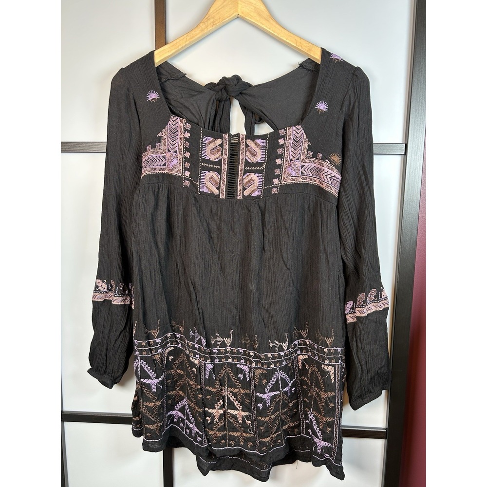 Free People Rhiannon Mini Dress Embroidered Size Small